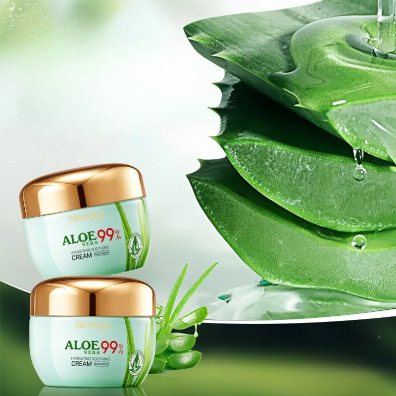 Creme Facial Hidratante Calmante e Rejuvenescedor de Aloe Vera 99% - 50g