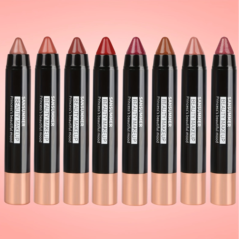 Lápis Labial Matte à Prova d’Água SANSUMMER – Cor Intensa e Conforto o Dia Todo