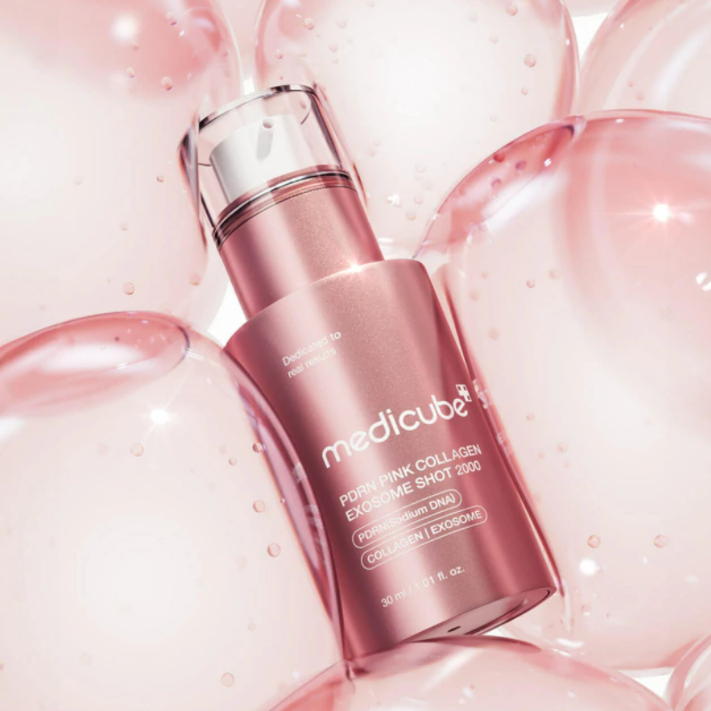 Medicube PDRN Pink Collagen Exosome Shot 7500 – Sérum Coreano Hidratante e Anti-idade
