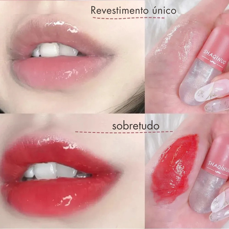 Lip Gloss Hidratante e Protetor Antiaderente – Brilho Espelhado e Hidratação Duradoura - Pague 1 e Leve 3