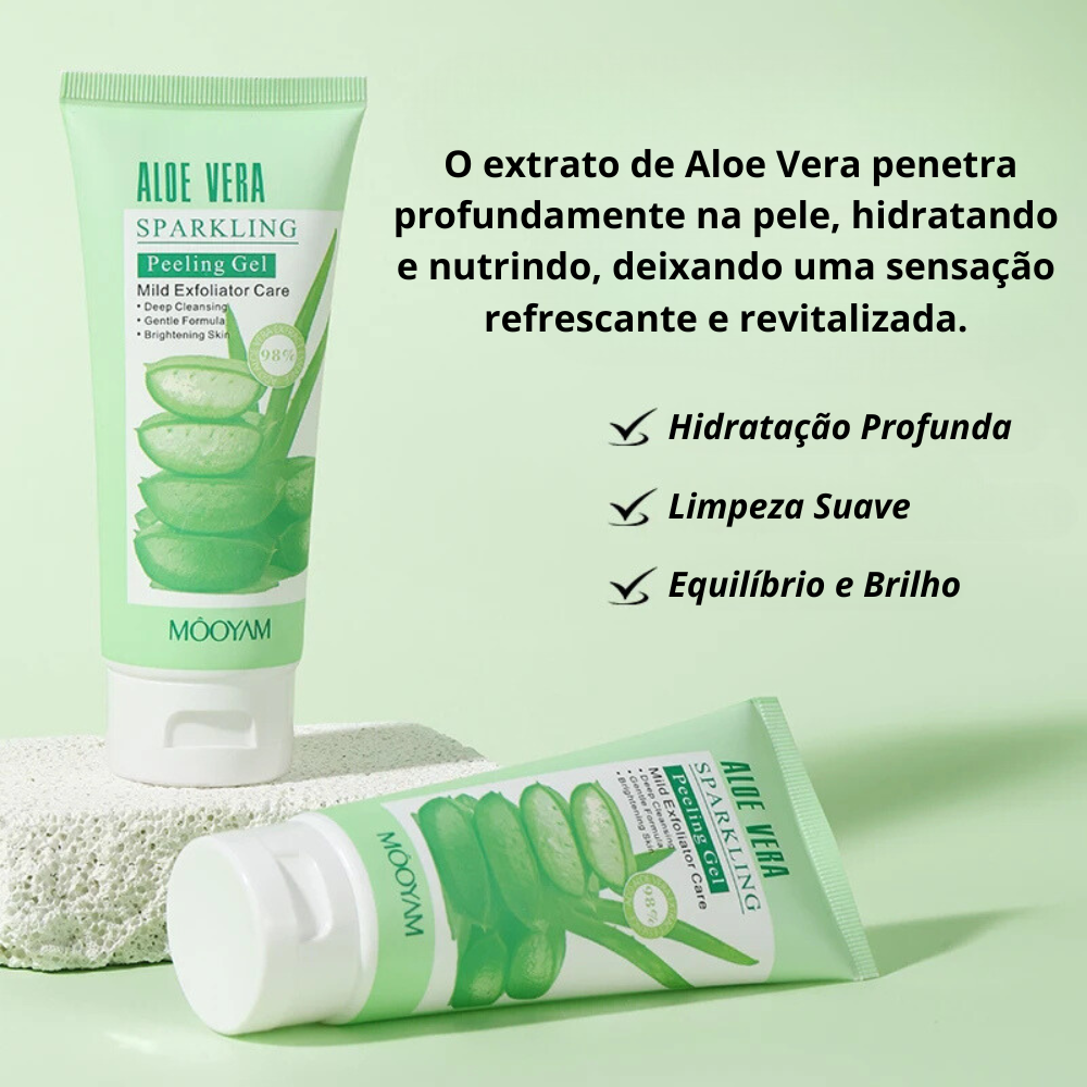 Gel de Aloe Vera Orgânico para Limpeza Profunda e Hidratação - 100ml