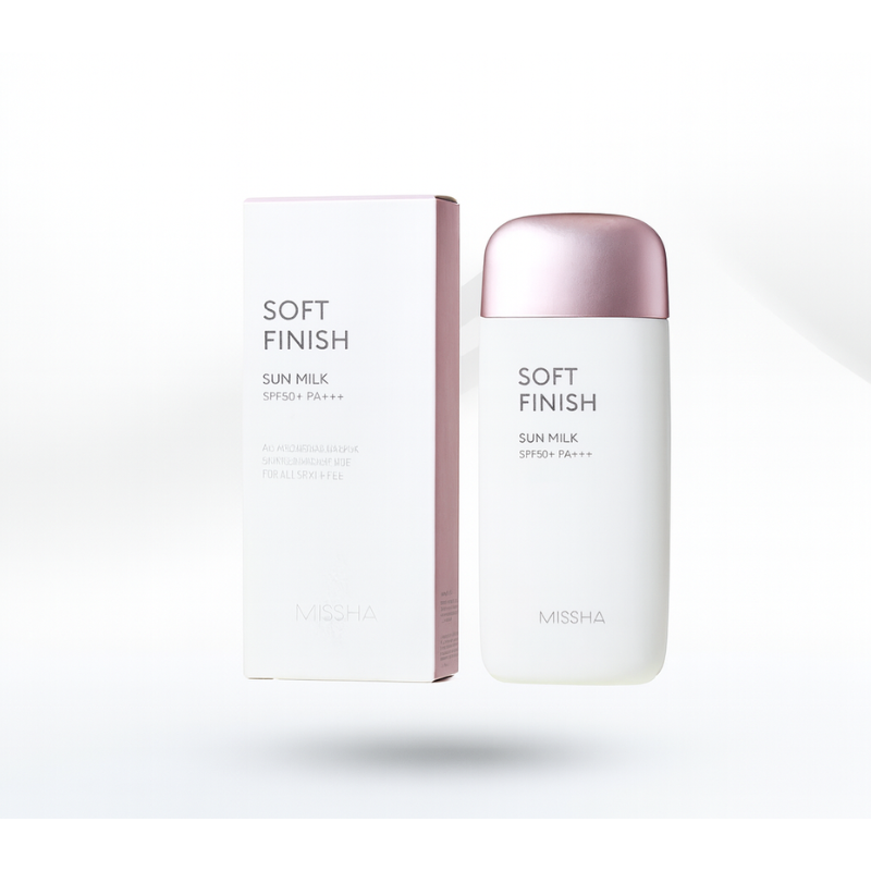 Missha Soft Finish Sun Milk FPS50+ PA++++ – Protetor Solar Facial Leve e Toque Seco