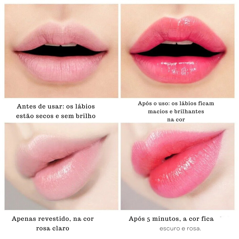 Batom One Gold Hidratante com Aloe Vera - Mudança de Cor - Compre 1 e Leve 2