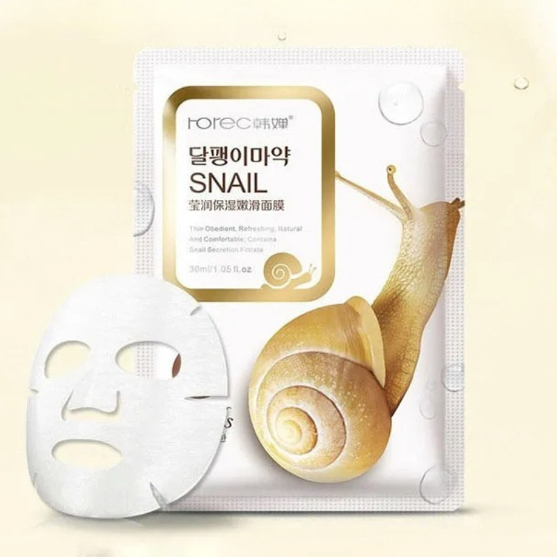 Máscara Facial Caracol Hidratante – 10 Unidades