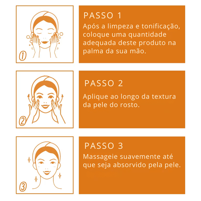 Sérum Clareador e Firmador Vitamina C - Removedor de Rugas e Linhas Finas