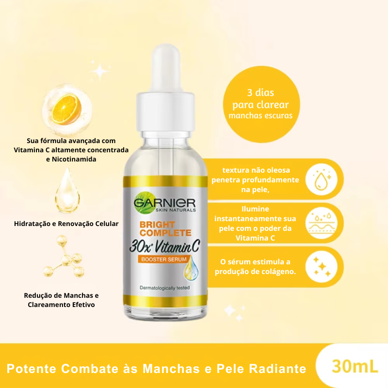 Sérum Clareador Garnier Radiance C30 – Potente Combate às Manchas e Pele Radiante
