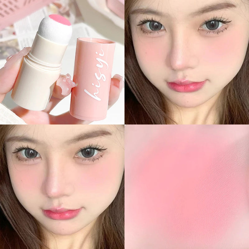 HISYI Cloud Velvet Blush Stick – Blush em Bastão Aveludado Coreano