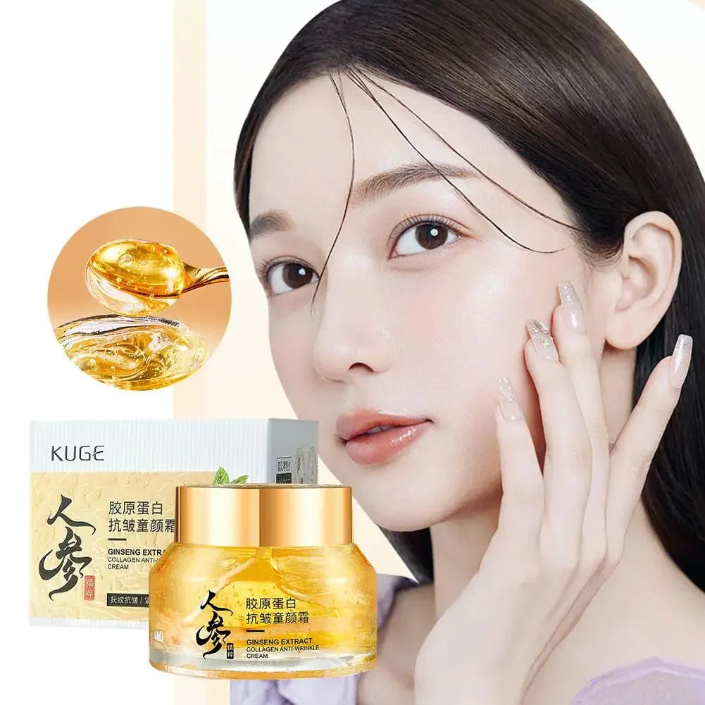 Creme Facial de Ginseng Dourado 24K – Hidratação e Rejuvenescimento Profundo