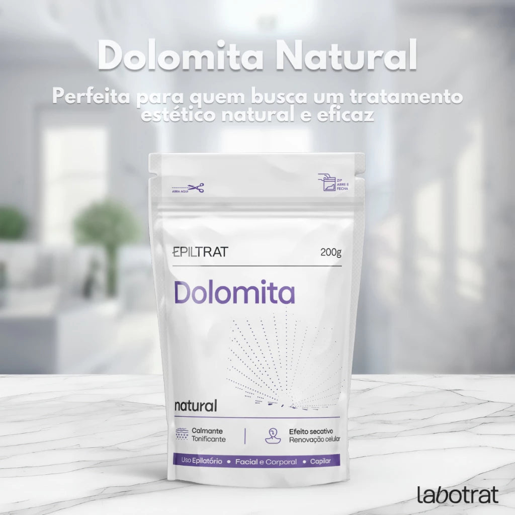 Labotrat Dolomita Cosmética 200g – Argila Clareadora para Tratamento Facial e Corporal