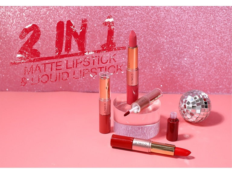 Batom One matee  longa duração 2 em 1 -  A prova d'água e hidratante