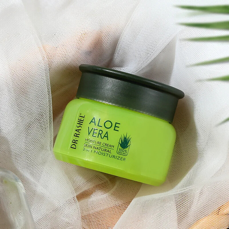 Creme Facial Natural de Aloe Vera – Tratamento para Acne, Hidratante, Reparador After Sun, Clareador e Suavizante