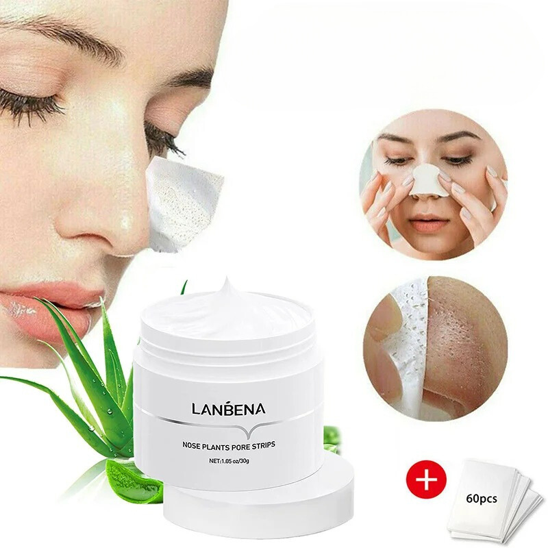 Máscara de Limpeza Nasal com Aloe Vera - Remova Cravos e Acnes com Eficácia Lanb