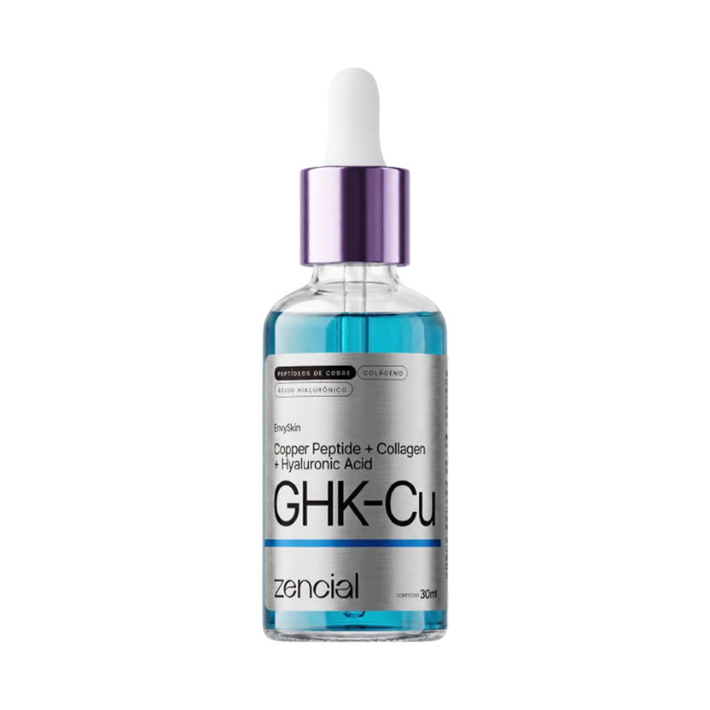 Zencial EnvySkin GHK-Cu 30ml – Sérum Facial com Peptídeos de Cobre, Colágeno e Ácido Hialurônico