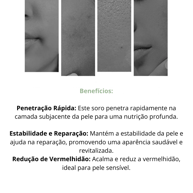 Sérum Facial Centella Asiática - Pele Macia, Suave e Saudável