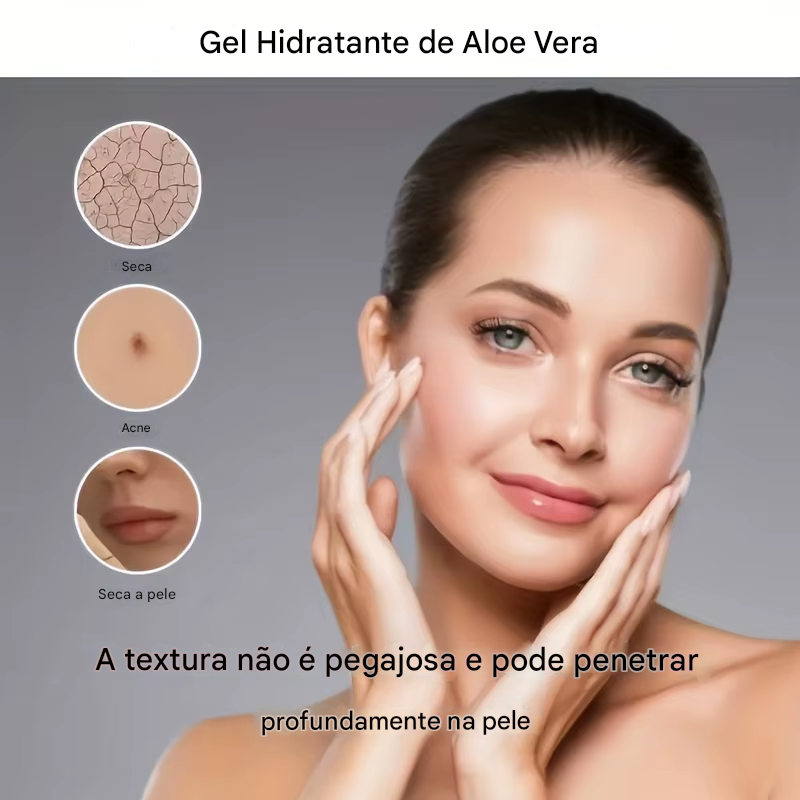 Gel Hidratante de Babosa Pilaten – Hidratação Natural e Revitalizante para Rosto e Corpo (Pague 1 e Leve 2)