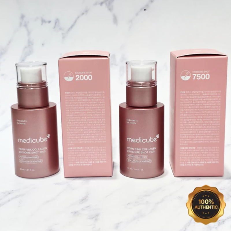 Medicube PDRN Pink Collagen Exosome Shot 7500 – Sérum Coreano Hidratante e Anti-idade