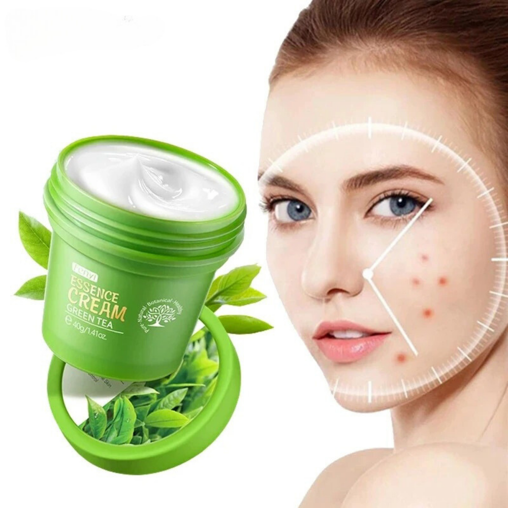 Creme Facial Hidratante Anti-Envelhecimento de Chá Verde Natural