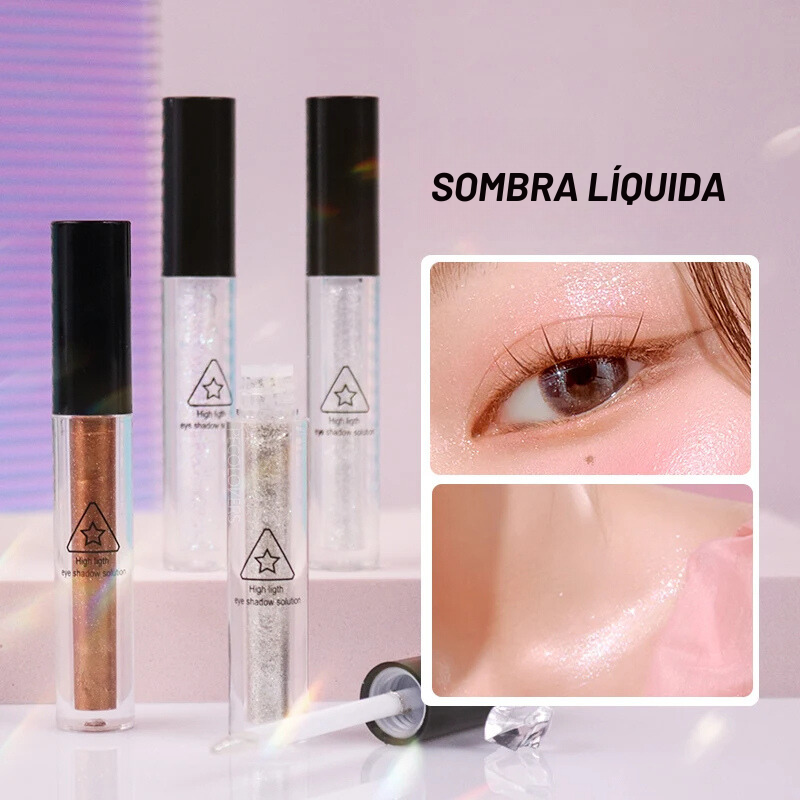 Sombra Líquida Cintilante a Prova Dágua - Delineador com glitter