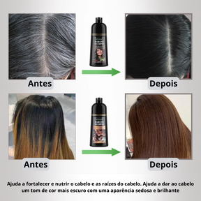 Shampoo Natural para cobrir cabelos brancos grisalhos - 500ml