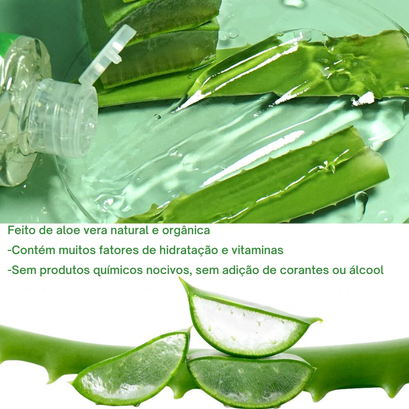 Gel Facial Calmante e Hidratante de Aloe Vera