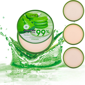 Pó Impermeável Hidratante Corretivo Foundation com 99% de Aloe Vera