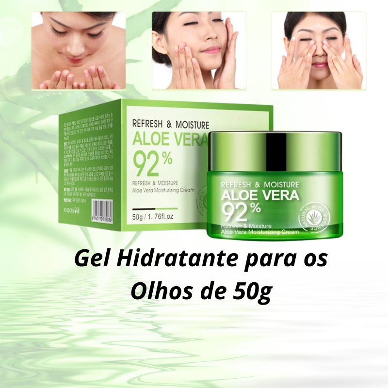 Kit Aloe Vera Cuidados Faciais - Gel Hidratante Para os Olhos e Creme Facial Antienvelhecimento