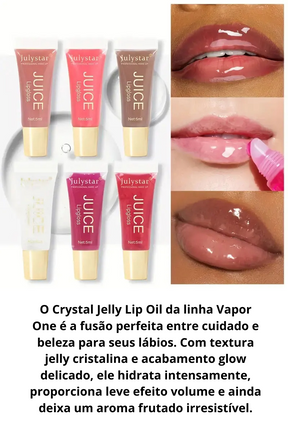 Crystal Jelly Lip Oil – Brilho Hidratante & Plumping com Aroma de Fruta [Compre 1 & Leve 2]