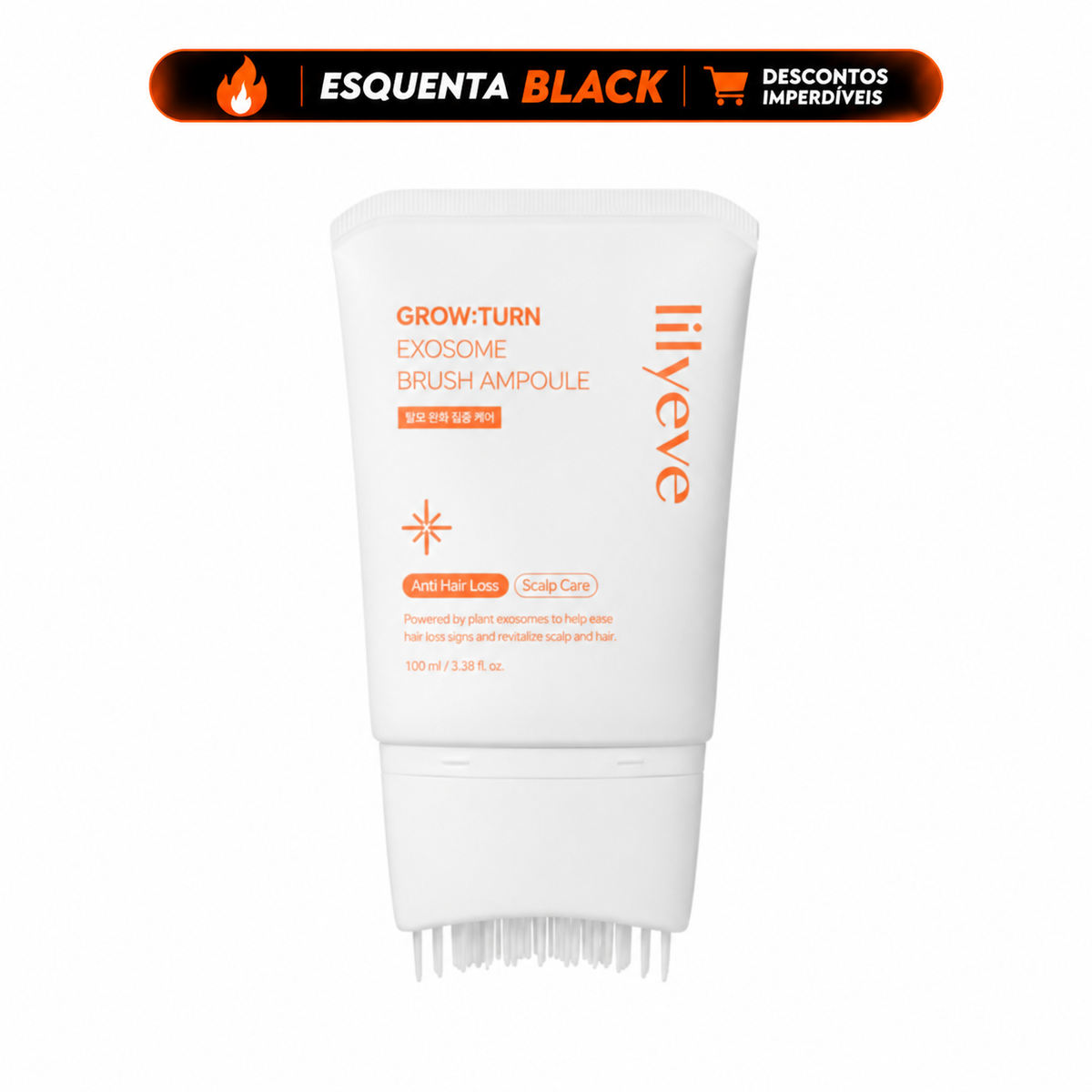 Lilyeve Grow Turn Exosome Brush Ampoule 100ml – Tratamento Capilar Coreano com Nano Exossomos e Cafeína
