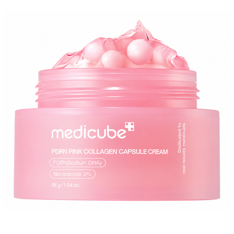 Medicube PDRN Pink Collagen Capsule Cream 55g | Creme Facial Coreano com PDRN e Niacinamida