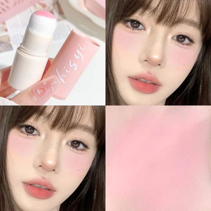 HISYI Cloud Velvet Blush Stick – Blush em Bastão Aveludado Coreano