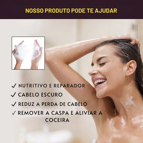 Shampoo de Tintura de Cabelo de Ervas Naturais Para Cabelos Grisalhos