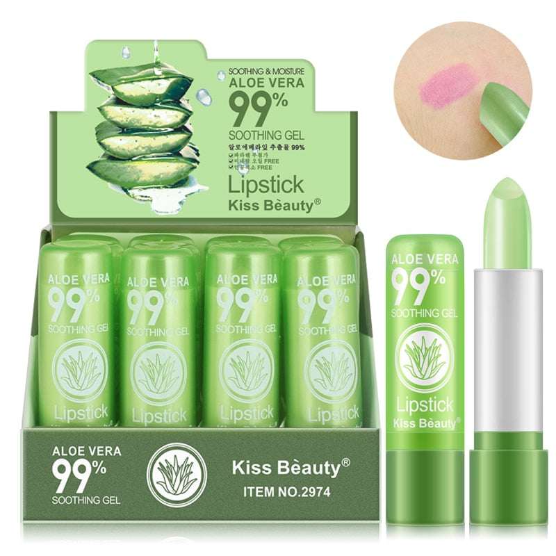 (KIT 12 UNIDADES ATACADO) Batom One Hidratante aloe vera anti envelhecimento labial