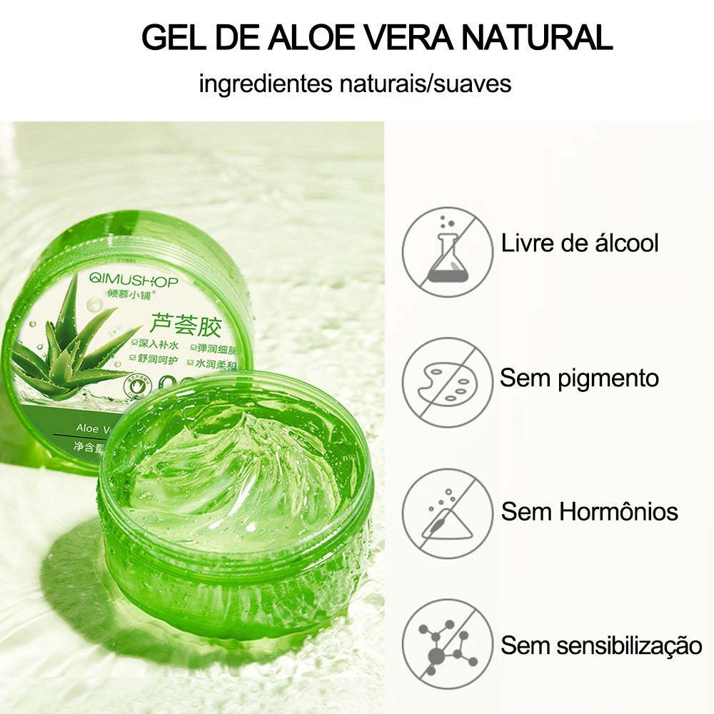 Aloe Vera Gel Calmante e Hidratante Suave - Antienvelhecimento - 300ml