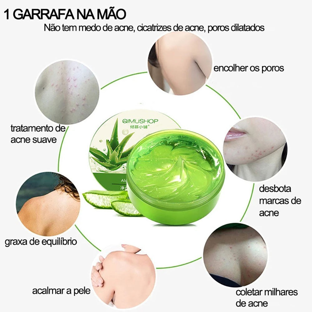 Aloe Vera Gel Calmante e Hidratante Suave - Antienvelhecimento - 300ml